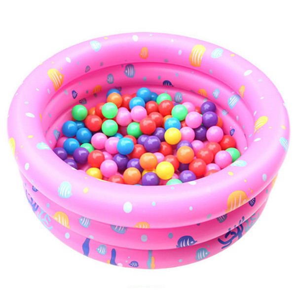 Wholesale- New Baby/kids Circular Thicken Swimming Pool Summer Children Inflatable Bathtub Foldable Bath Pool Portable Soft Shower Basin