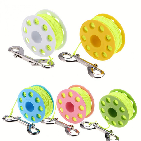 109ft 33m Underwater Scuba Cave Wreck Diving Dive Compact Finger Reel Spool Line Reel with Double Ended Clip