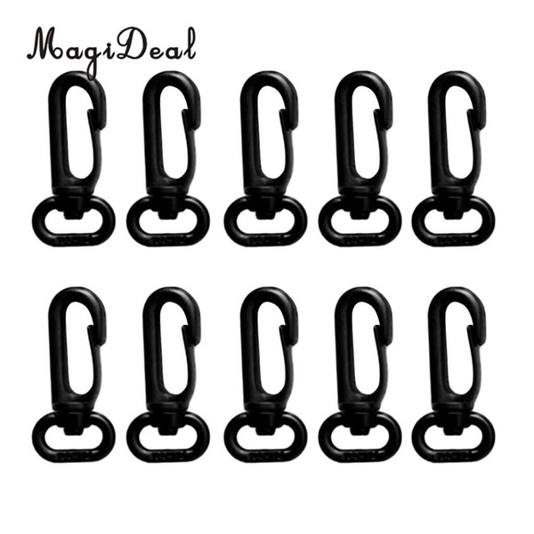 MagiDeal 10Pcs Scuba Diving Dive Plastic Swivel Snap Hook Spring Clip Fits 12mm Webbing Strap Belt - Strong & Lightweight