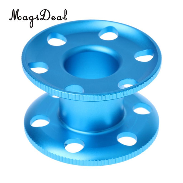 MagiDeal Lightweight 1Pc Aluminum Scuba Diving Dive Finger Reel Snorkeling Guide Line Spool for Outdoor Camping Hiking Acce Blue
