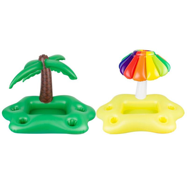 Swimming Pool Inflatable Floating Bar Tray Beach Drink Bracket Water inflatable floating row Coaster Swimming Accessories