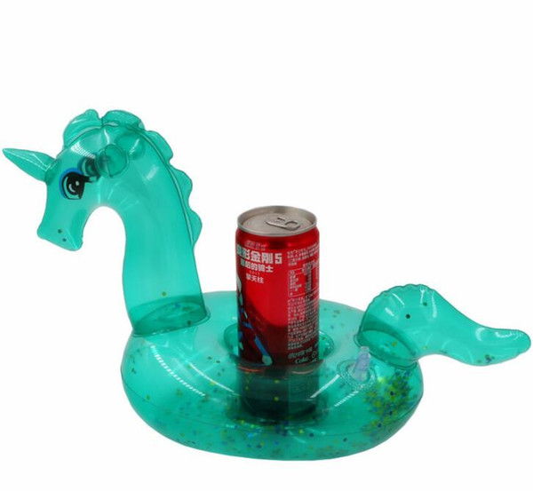 9 Style Inflatable Drink Holder Swan Cup mats Unicorn flamingo mermaid Holder Outdoor Swimming Bath Kids Toys Water Floating Party toys