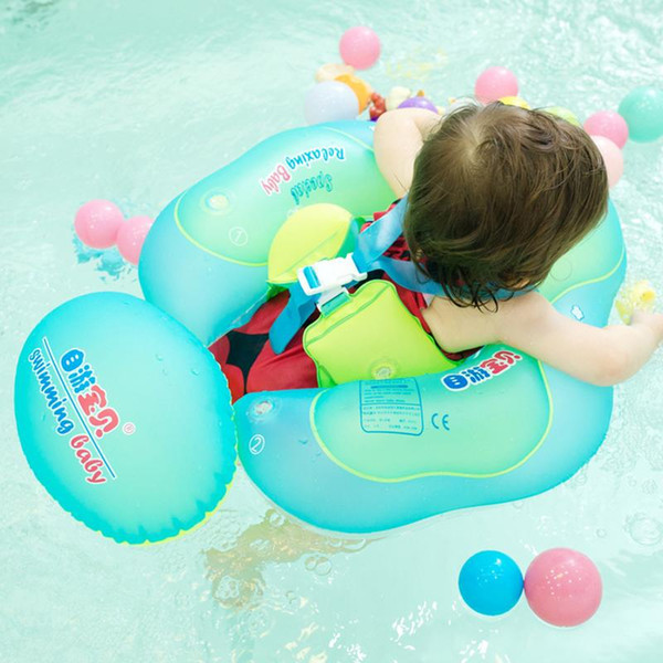 Baby Swimming Ring Kids Swimming Pool Accessories Circle Bathing Inflatable Double Raft Ring with Pump for 2-4 Year Old Children
