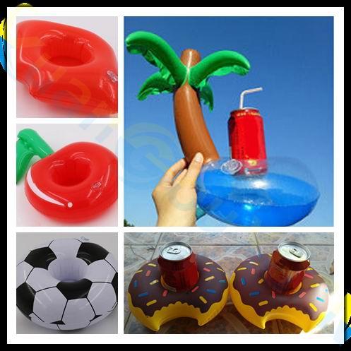 Inflatable Flamingo Floating drink Holder soccer beach pool Party Beverage Boats phone seat cola beer cup holder kids toy