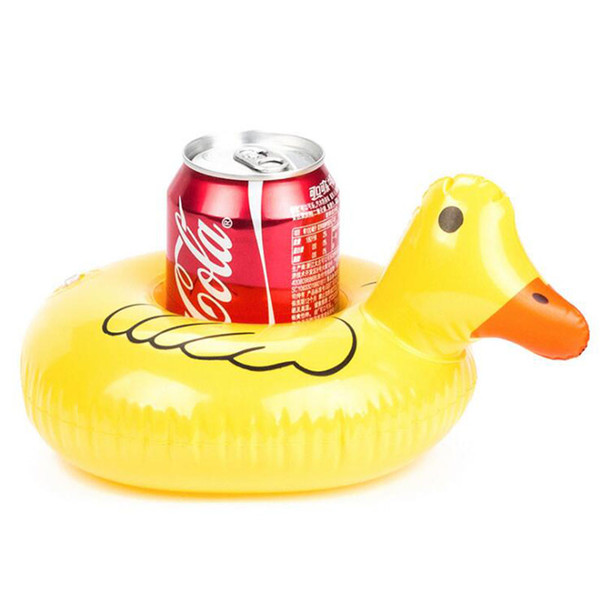 Cute Duck Inflatable Drink Holders Water Toys For Kids Pool Party Drink Placemats Summer Swimming Inflatable Float Toy