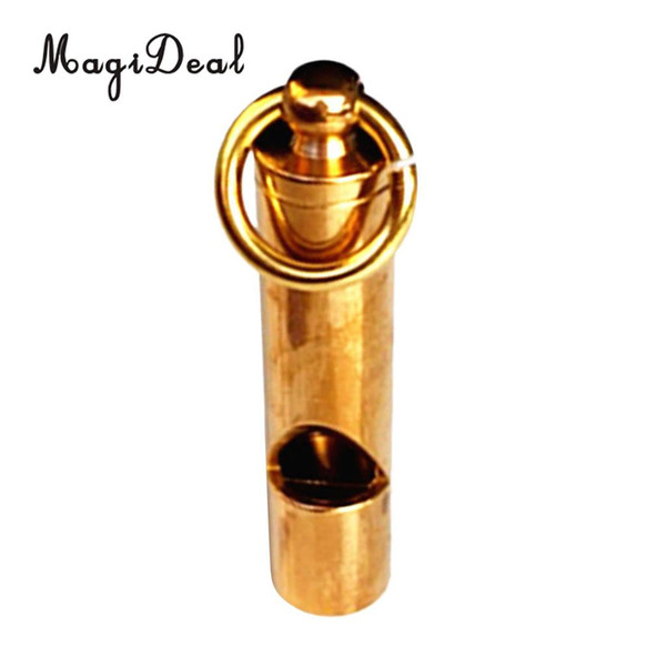 MagiDeal Durable Soild Brass Safety Whistle for Scuba Diving Camping Outdoor Water Sport Rescue Survival