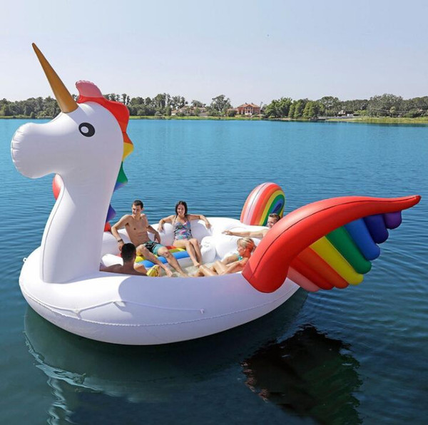 Giant Inflatable Unicorn Pool Float Swimming toys For Adult Children Water Party Toys Air Inflatable boat for 5-6 person LJJK1484