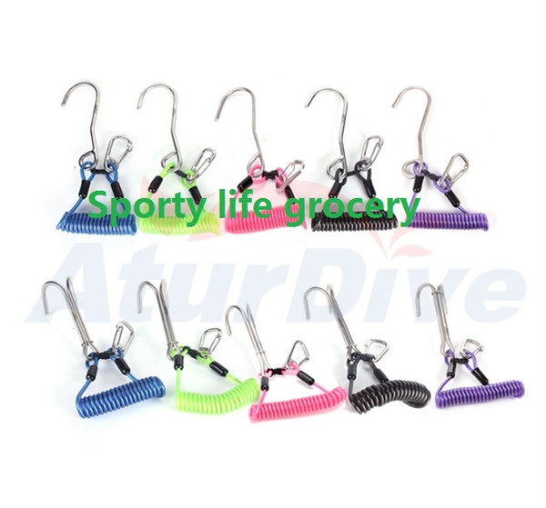 High quality Scuba Diving anti-rust Double TC4 TI Reef Hook 1.5 meter for Current Dive