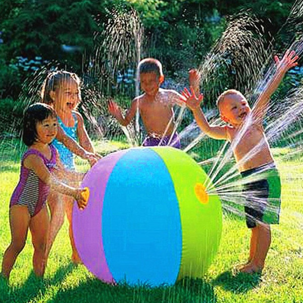 Inflatable Spray Water Ball Children\'s Summer Outdoor Swimming Beach Pool Play The Lawn Balls Playing Smash It Toys