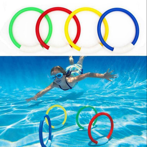 Children Underwater Diving Rings Kids Water Play Toys Sport Diving Buoys Swimming Pool Accessories 4pcs/set OOA4778