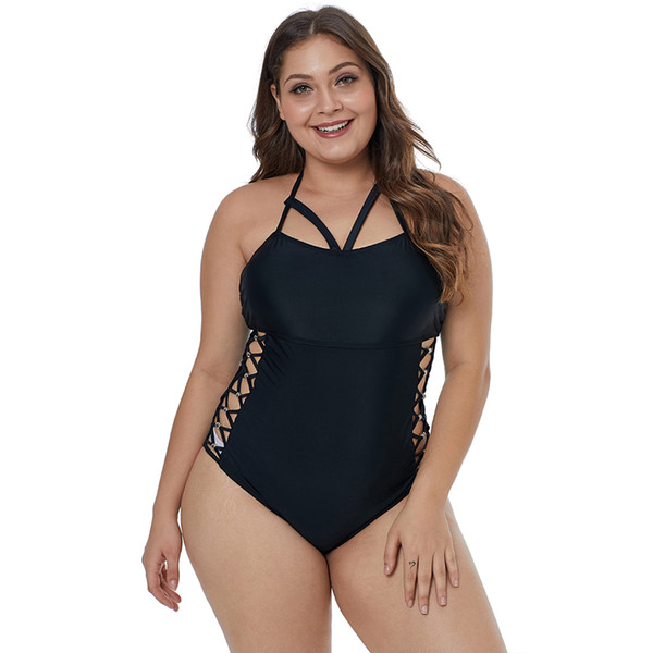 Swimsuit Female One-piece Swimsuit New Sexy Hanging Neck Back Cover Belly Slim Sexy Hot Spring Swimsuit jooyoo