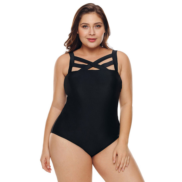 New Swimwear Female Slim Cover Belly Sexy Backless One-piece Hot Spring Plus Large Size Swimwear jooyoo