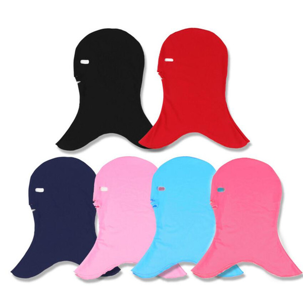 Pure Color Swimming Cap Multi Color Solid Sunscreen Mask UV Protect Swimming Hat Diving Face Gini Unisex Sports Full Face NNA86