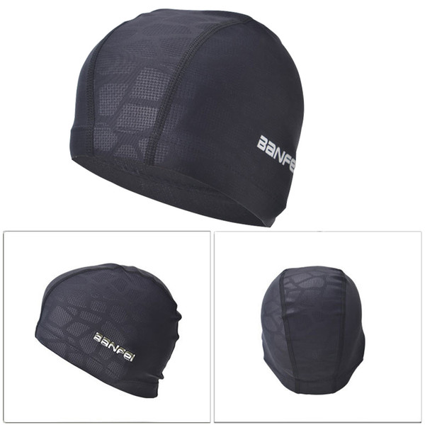 Pure Color Elastic Waterproof Fabric Protect Ears Long Hair Sports Swim Pool Hat Durability Swimming Cap Free size for Men & Women Adults