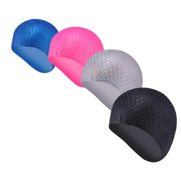 Silicone Rubber Swimming Caps Adult Men/Women Waterproof Swim Hat water sports Swimming Accessories Swim hats by DHL