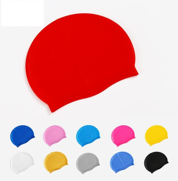 Silicone Waterproof Swimming Caps Ear Protection Long Hair Sports Swim Pool Hat elastic Swimming Cap swimming hair ears protect hat caps