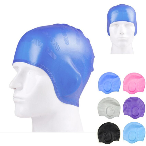 Adult Swimming Silicone Cap Wear-Resisting Swim Cap Waterproof Protect Ears Pool Elastic Hat Water Sport Underwater Hat Summer Bathing Hat