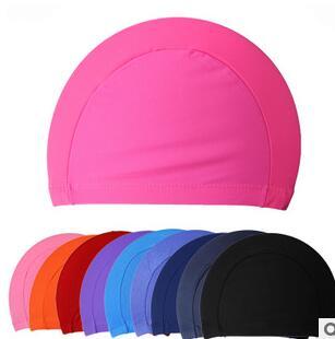 Fashion Mens Candy colors Swimming caps unisex Swimming caps Nylon Cloth Adult Swimming Caps waterproof bathing caps