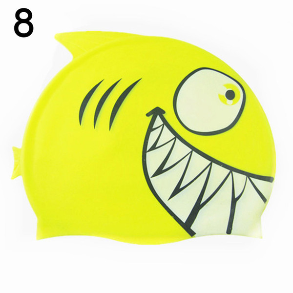 Children Swim Cap Silicone Funny Fish Kids Swimming Bathing Hat for Boys Girls WHShopping