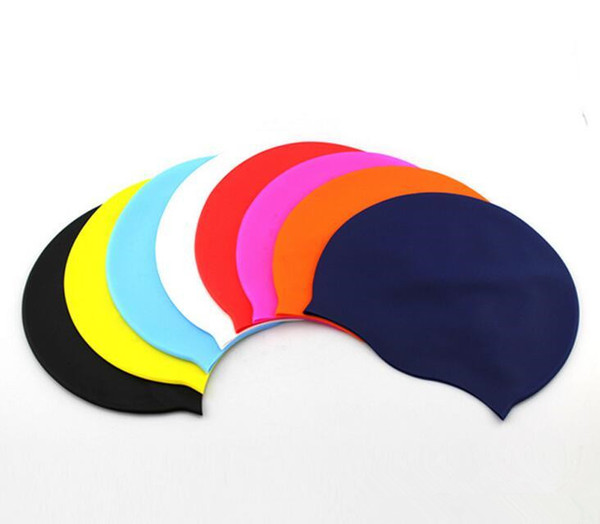 Silicone Earflaps Swimming Cap Elastic Swimming Caps Unisex Swimg Hats for Men and Woman Latex Swim Hats 001