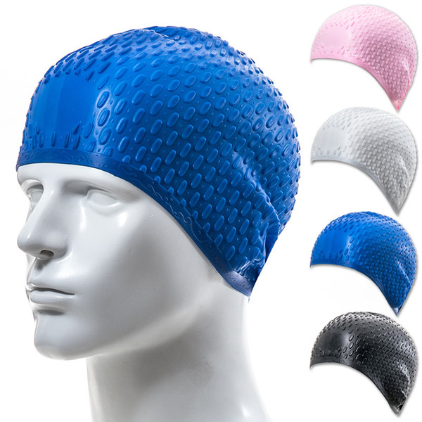 HZYEYO New 7 Colors Swimming Caps Women and Men Universal Silicone Swim Cap Waterproof Hair Ear Protect Swimming M002