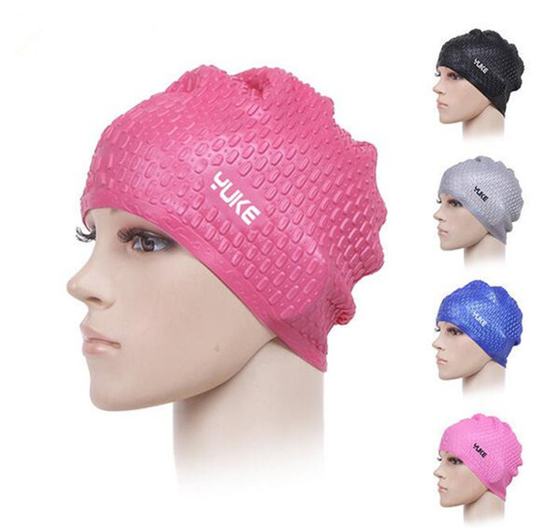 Silicone swimming cap adult waterproof swimming cap for men and women ear drop cap