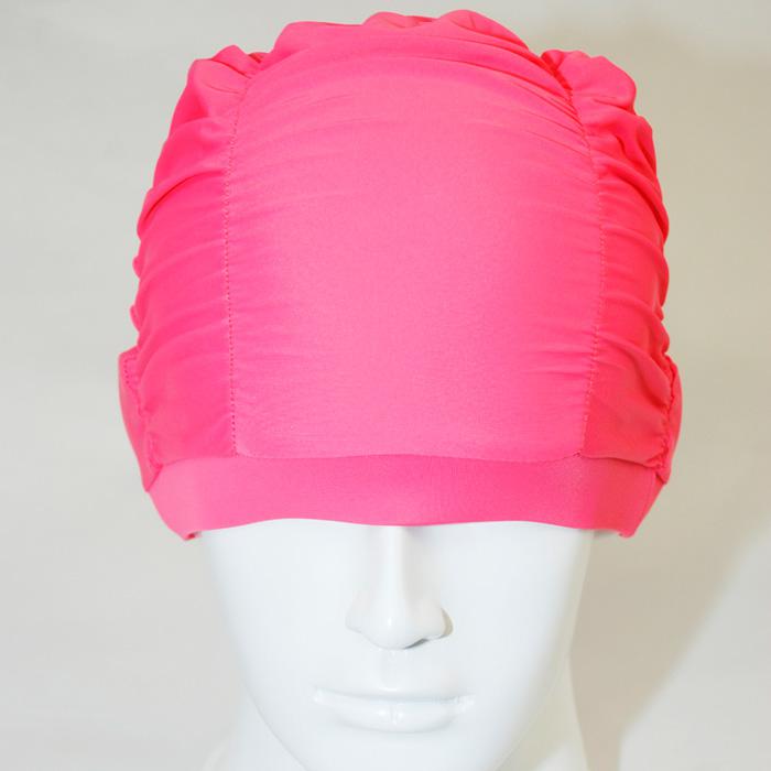 1 pcs Ladies Swimming Hat Swim Cap Turban Elasticated Color Red or Blue