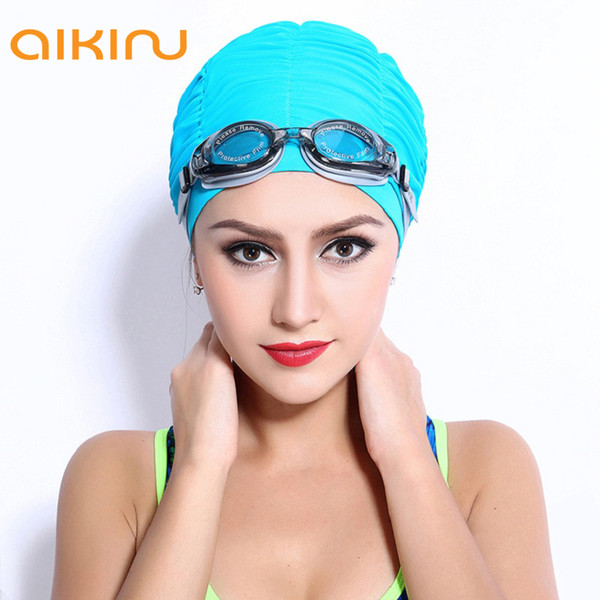 Wholesale- High-grade Silicone Waterproof Adult Swimming Cap X66