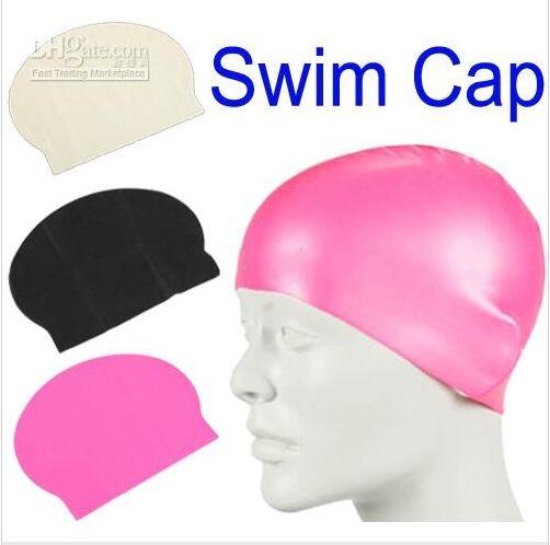 Hot selling Durable Stylish Sporty Latex Swimming Swim Cap Bathing Hat Blue White Black Pink 1000pcs