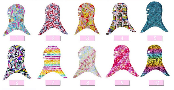 women and mens UV sun protection swim hood and caps lycra printed fabric colorful hood for swimming