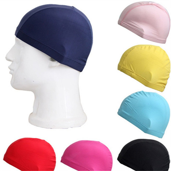 Candy Color Swim Cap Men Women Cloth Bathing Hat Convenient And Durable Indoor Swimming Supplies Hot Sales 0 95yf C1