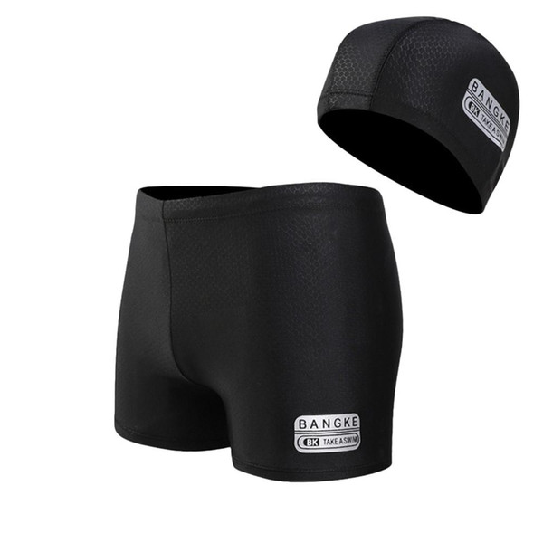 2019 fashion swimming cap Men's Stripe Sexy Nylon Breathable Bulge Briefs Swimming Trunks Swim Cap Suit High Quality