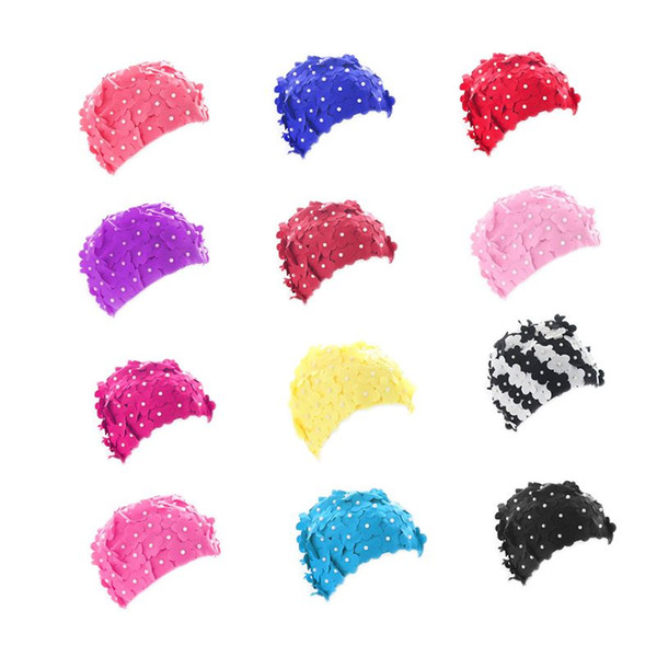 New Adult Girl Swimming Cap Cute Creative 3D Flower Waterproof Protect Soft Breathable Hair Wrap Hat Lightweight Swim Accessory