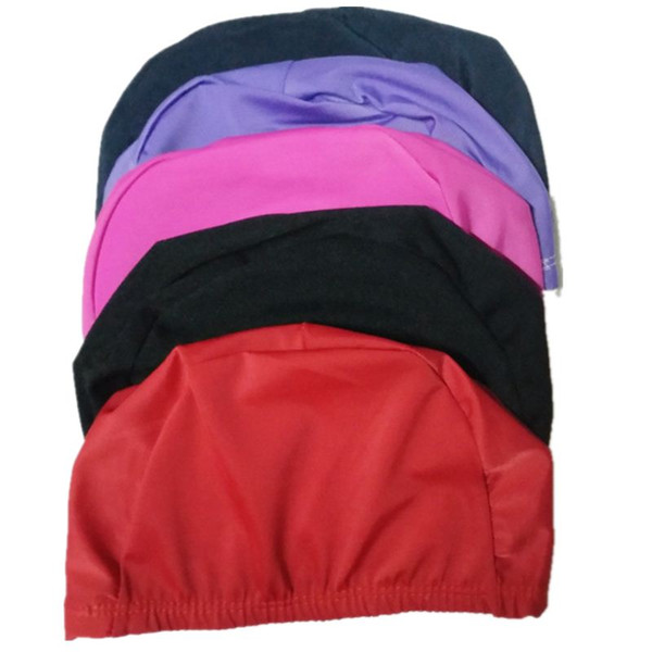 Elastic Fabric Protect Ears Long Hair Sports Swim Pool Hat Swimming Cap For Men & Women Adults Bathing Caps Free Size