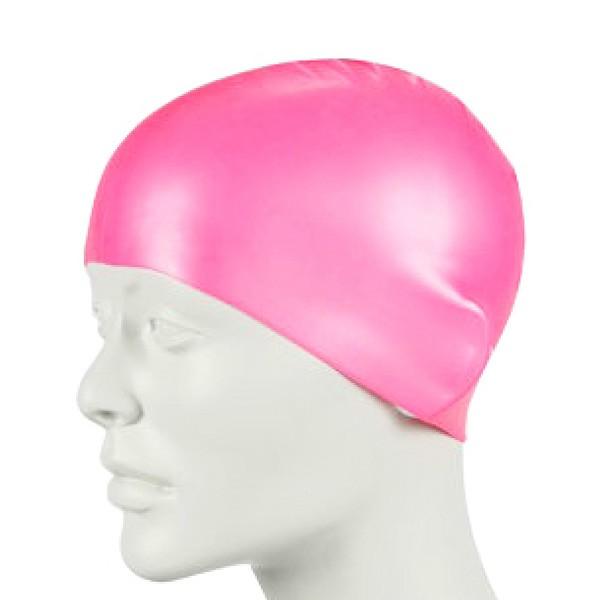 Hot Pink Durable Stylish Sporty Latex Swimming Cap Hat Swimming