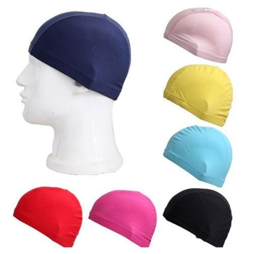 Swimming Caps High Elastic Durable Unisex Sport White Black Pink Red Women's Men's Bathing Caps Blue Navy Pure Color Mixcolor