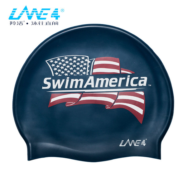 LANE4 Accessories FLAT SILICONE CAP Waterproof Durable Silicone Solid Color Lightweight Professional for child SWIM AMERICA