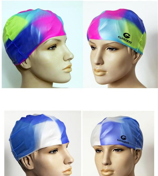 Silicone Caps Swimming Adult Adult Waterproof Waterproof Head Protection Water Retreat Swimming Cap Grains Men & Women General