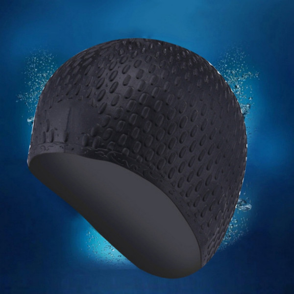 Silicone Rubber 3D Ergonomic Design Swimming CapEar Pockets Adult Men Women Waterproof Swim Caps Hat Swimming Pro