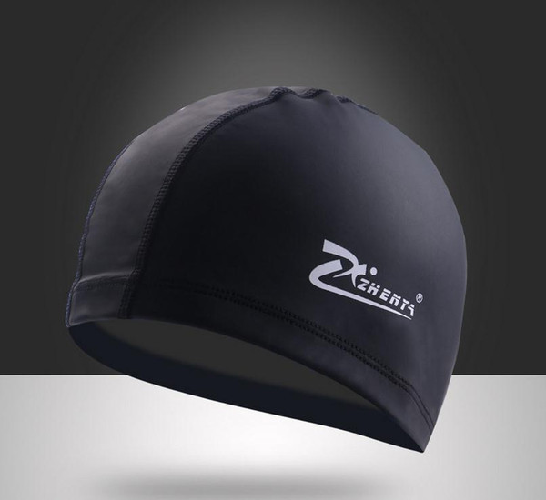 Wholesale high quality ear protection swimming caps hot selling waterproof pu swimming caps for men and women