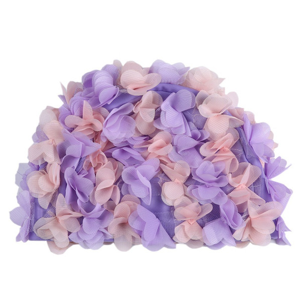 Women Swimming Hat Petals Cap 2018 Summer Swim Pool Swimming Cap Free size For Bathing Cap