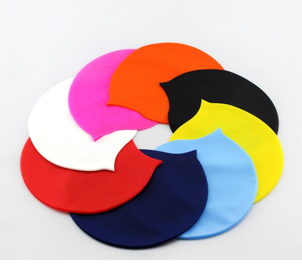 High quality Silicone Material earflaps swimming cap summer season unisex swimg pooll hats for men and woman latex swim hats