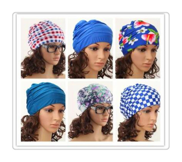 17 Colors Ladies Womens Swimming Hat Swim Bathing Turban Elasticated woman Long Hair Large Comfortable Swimming Caps