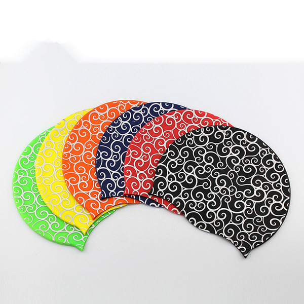 Adult Silicone Swimming Caps Flat Swim Caps For Women Men Waterproof Anti-skid water Sports 7 Colors
