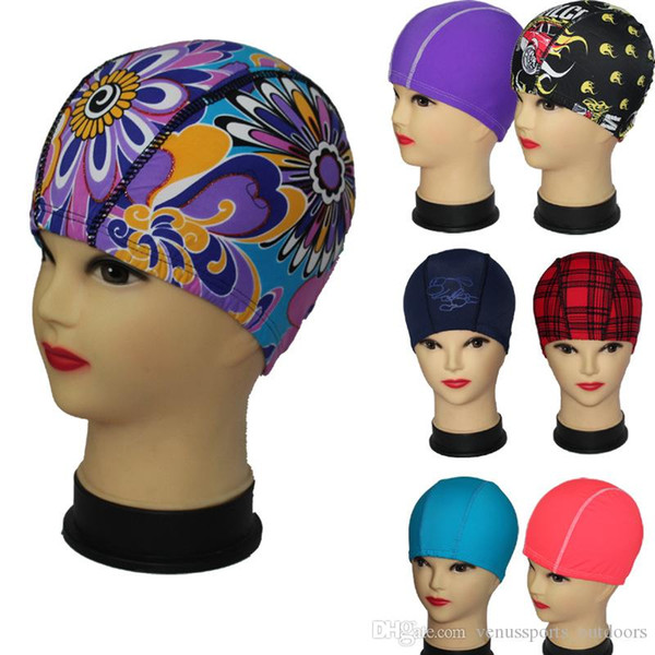 swimming caps Stretch fabric spandex nylon cloth teenagers Swimming Cap for Kids Over 8Years and Teenagers Bathing Cap