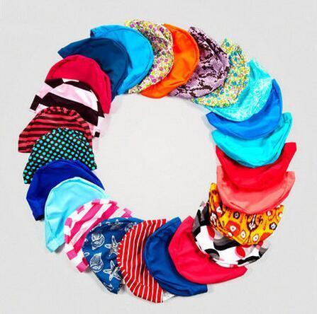 Mixed colors Ladies Womens Swimming Hat Swim Bathing Turban woman Shower Swimming Caps