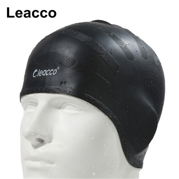 Adults Waterproof Swimming Caps Badmuts Silicone Swimming Hat Man Women High Spandex Large Size Candy Colors Swimming Wear Hat C19040302