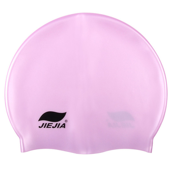 Adult Unisex Silica Gel Elastic Waterproof Hat Soft Bathing Unicolor Swimming Caps