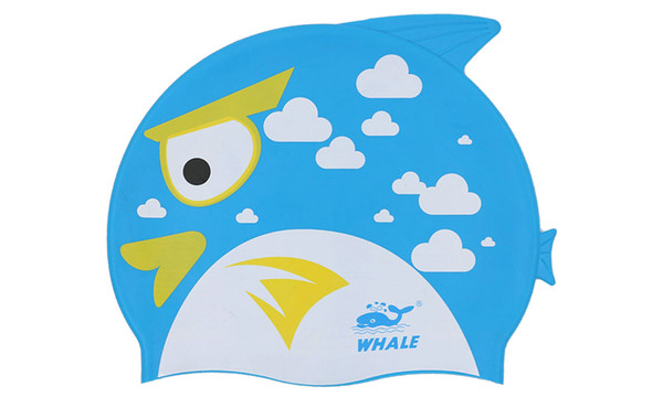 New Arrival Cute Cartoon Fish Child Swimming Cap Silicone Waterproof Swimming Bathing Head Cover Caps 4 Colors