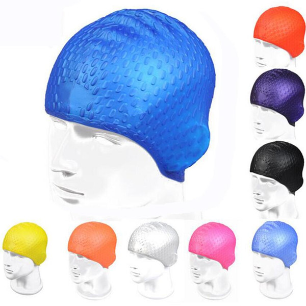 Adult Swimming Silicone Cap Flexible Swim Cap Waterproof Protect Ears Pool Elastic Hat Water Sport Underwater Hat Water Sports Bathing Hat
